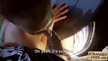 Preview 2 of Mother Fuk Son Fd - Amateur babe blowjob while driving Jenny Dark.1.5