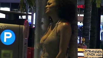 Preview 2 of Cum On Laptop - Curly hair beauty fucked outdoors Julie Kay.2.1
