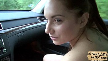Preview 1 of My Dauther Boy Frind - Amateur babe blowjob while driving Jenny Dark.1.3