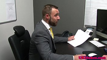 Preview 2 of Nude Pals - Hairy british studs cumming in office