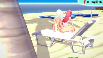 Preview 2 of Big Tite Sex Videos - Yae Miko Bikini sex on the beach 3 Genshin Impact | Full And Just POV: Fantasyking3