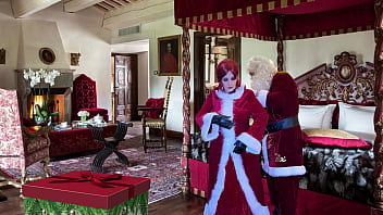 Preview 4 of Asia Cin - Granny Carmen Claus: Standing Doggystyle Fuck &amp_ Elvish Creampie