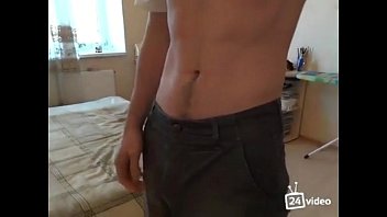 Preview 1 of Cameroon Sex - Hot russian boy jerks his huge uncut dick