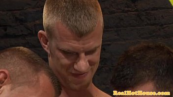 Preview 3 of Deep Throughout Succking - Masculine hunks enjoying blowbang