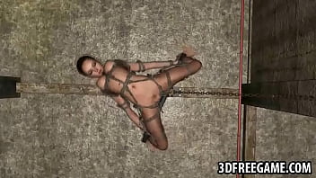 Preview 3 of Hindi Dubbing Sex Porn - Tied up 3D cartoon babe h. from the ceiling