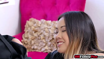 Preview 2 of Balakid Fuck - Latina stepsis Hime Marie and petite Asian Lulu Chu sharing big hard cock as a graduation gift