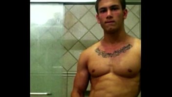 Preview 1 of Analized Skating Girl - Youtuber Michael Hoffman jerking off in his shower flexing his sexy muscles!