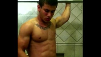 Preview 4 of Analized Skating Girl - Youtuber Michael Hoffman jerking off in his shower flexing his sexy muscles!