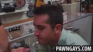 Preview 3 of Pakistani Girl Sex Chat Urdu - Amateur hunk sucking on a cock at the pawn shop
