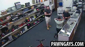 Preview 1 of Pakistani Girl Sex Chat Urdu - Amateur hunk sucking on a cock at the pawn shop