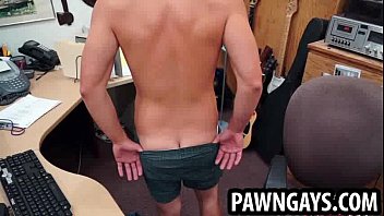 Preview 2 of Lesie Small - Amateur hunk posing for some photos at the pawn shop