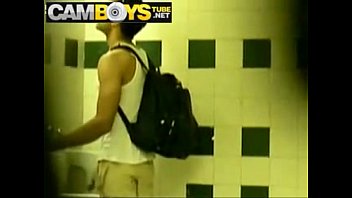 Preview 1 of Petite Has Big Cock - hand public restroom