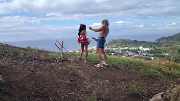 Preview 4 of My Gairl Friend Hot Mom - Sex with old hairy monster cock perv in the ocean and on the mountain
