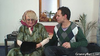 Preview 3 of Signe - Lonely granny is pleasing an young stud