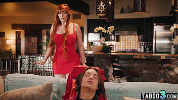 Preview 2 of Little Asain Xxx - Redhead BBW MILF landlady Lauren Phillips fucking a big throbbing cock