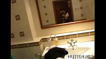 Preview 1 of Curvy Brunette On Real Homemade - Legal age teenager pounding act