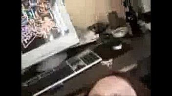 Preview 4 of Cherokee Creampie - Busty brunette girlfriend deep throats her man