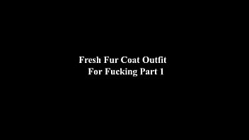 Preview 1 of Slip Mom Sex For Son - Fully Clothed Blowjop Furcoat Glamour Whore Outfit For Fucking