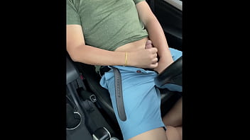 Preview 2 of Dares Shop - chubby asian daddy small dick Jerk off in the car