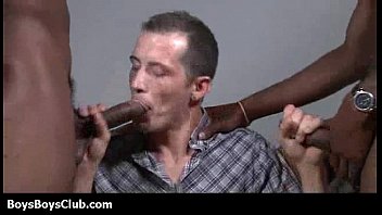 Preview 3 of Horny Hunks - Muscled black gay boys humiliate white twinks hardcore 27