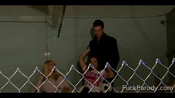 Preview 1 of The Lust Redort - Redhead gets tapped out by 2 pervs in this mixed martial arts XXX parody