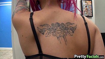 Preview 2 of Mary Clare Nude Resort - Girl with pink hair porno gets a facial 1 1.1
