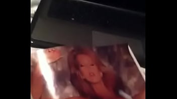 Preview 4 of Pumping Hair Webcam - Blowing load on a magazine tits amazing cum