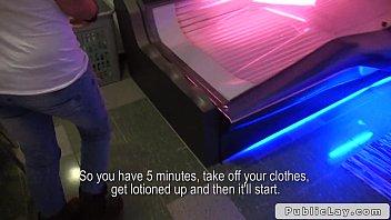 Preview 1 of Puli Xxx Video - Beuatiful babe fucks in public tanning room POV