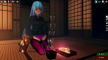 Preview 2 of Dog Beastlity - Kadobu [ weird hentai game Pornplay ] Ep.2 futanari girl doing footjob to living dildo