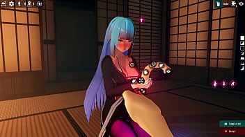Preview 3 of Dog Beastlity - Kadobu [ weird hentai game Pornplay ] Ep.2 futanari girl doing footjob to living dildo