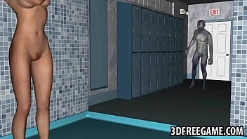 Preview 2 of Alxagrace Full Moves - 3D babe sucks cock and gets fucked hard by a zombie