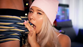 Preview 2 of Old Girl Bold - College blonde invites her classmate to tempt his cock with her obscene gestures
