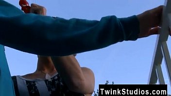 Preview 1 of Butt Wife With Guest - Male models In the end,  supertwink Kyler shoots his geyser with
