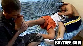 Preview 2 of Friend Dleeping - Three studs sucking on each others nice toes
