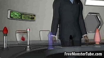 Preview 1 of Xxx Bbw Sweety - Geeky 3D cartoon brunette babe toying her pussy