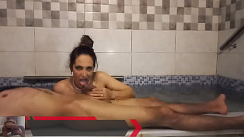 Preview 1 of Asira Akira - Sexy naked wife sucked her whore husband&#039_s dick at pool