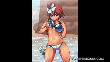 Preview 2 of Mom Bathing Sun Force Duck - sexy Pokemon Ecchi gen 51 sexy