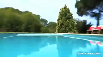 Preview 1 of Norwayni Skinnny - Ice-pop Pump out by the Pool
