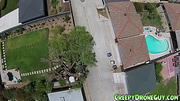 Preview 1 of Having Sloppy Kissing - Lesbians filmed by a drone