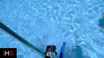 Preview 1 of Black Boxers White Anger Sex - Sexy girl fuck hard in the pool and then in the room
