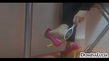Preview 4 of Kadhalan Ki Photo Download - playing with shoes zapatos dominalucia heels