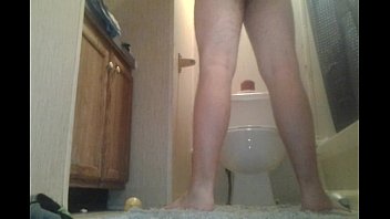Preview 3 of Hairy Mom Anal Creampie Castng - guy shoves lemon and beer bottle in his loose sloppy ass