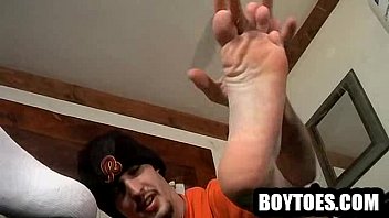 Preview 1 of Mom Love And Sex For Step Son - Amateur stud shows off his feet and jerks off