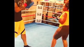 Preview 1 of Lesbian Anal Rim Violent Tits - Big Booty Boxing