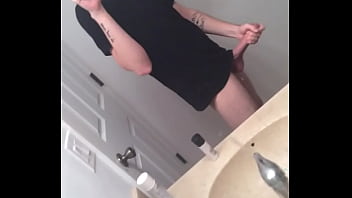 Preview 2 of Hollie Collins - Cute tattooed teen rubbing his juicy cock and loving it