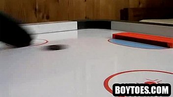 Preview 1 of Phodi Imge - Stud tugs on his cock and plays air hockey with his feet