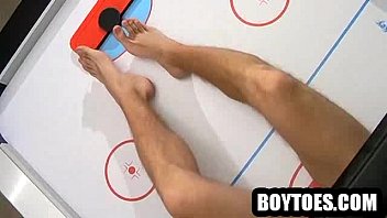 Preview 4 of Phodi Imge - Stud tugs on his cock and plays air hockey with his feet