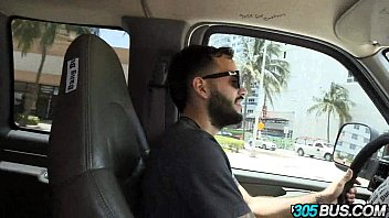 Preview 1 of Petiet Red Headed Girl Sex - Big Ass Brunette Elisa Verricci Fucked On 305Bus 2.2