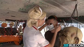 Preview 3 of Hot Ass Licking For Gay - Fucking random guys on Halloween blonde Puma Swede.3