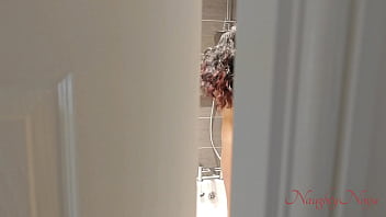 Preview 1 of Narcc Xx Video - My awkward Step-Son is Spying on me In the Shower